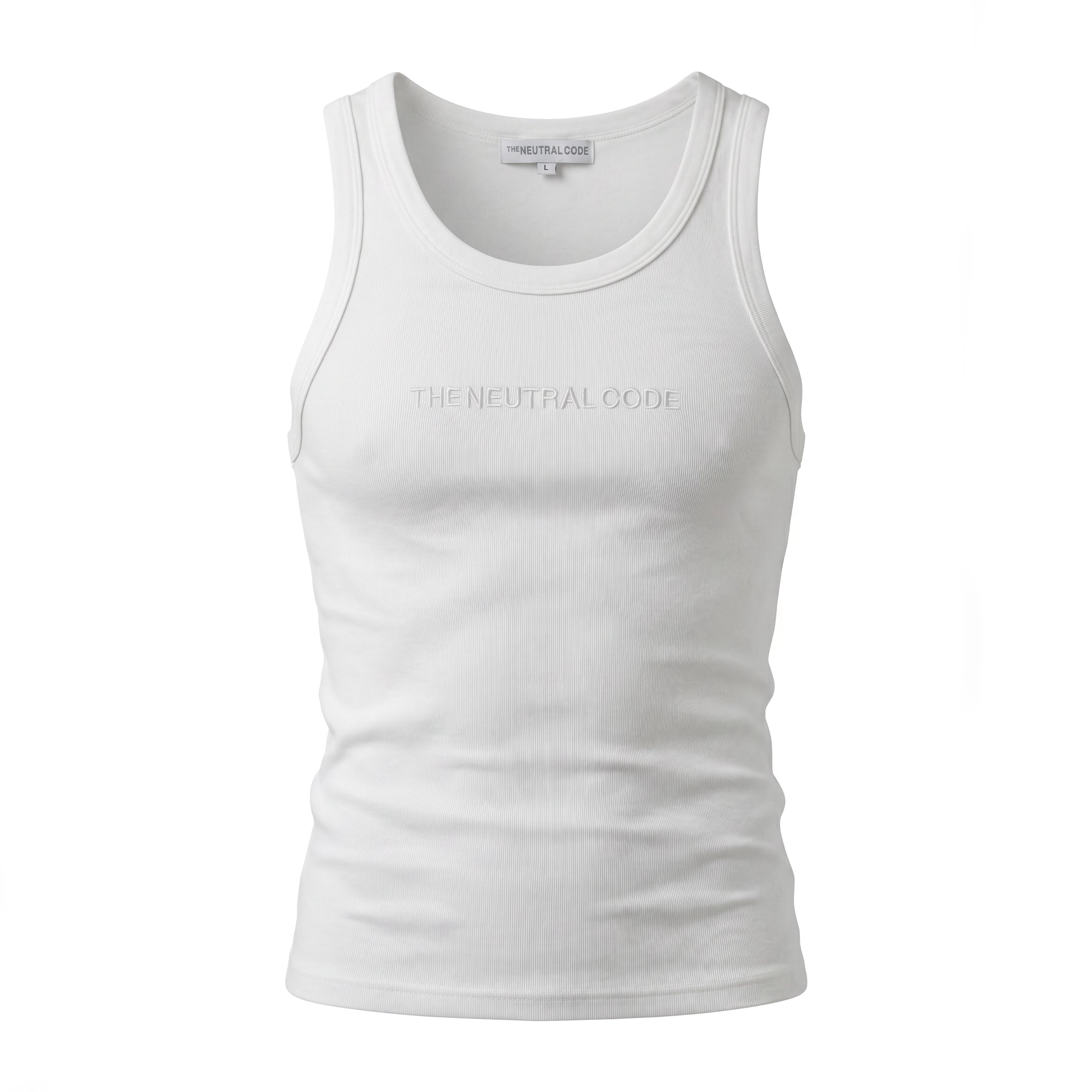 Tank No. I — White embroidered