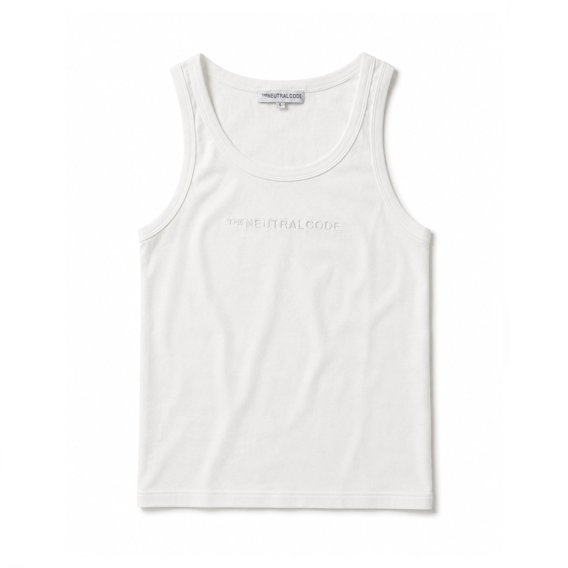 Tank No. I — White embroidered